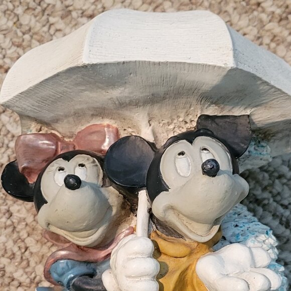 VTG Disney Mickey and Minnie Mouse "Rainy Day" Statue Garden Art - Retired - Picture 7 of 10